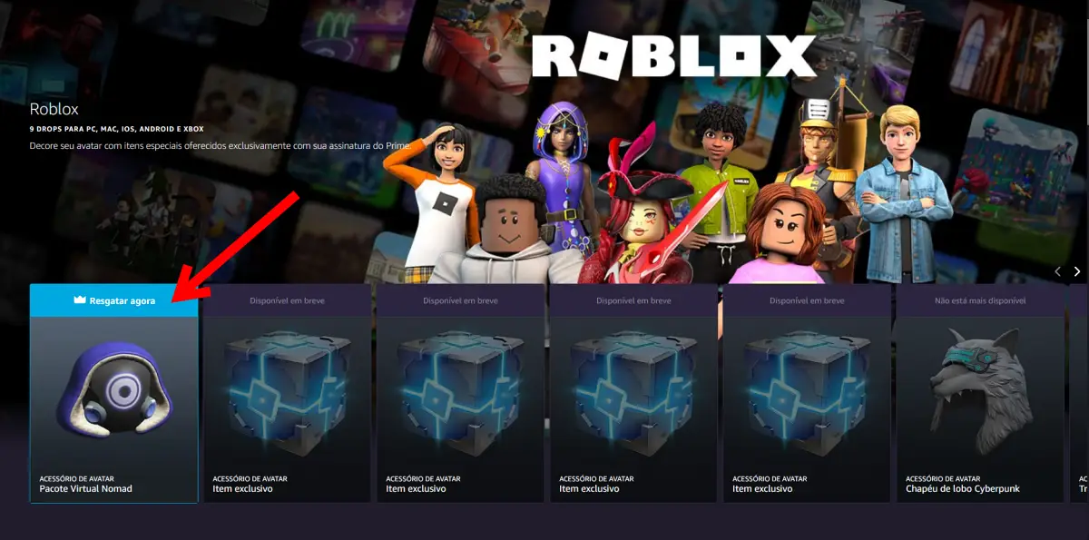 Conta Roblox Itens Prime Gaming - Roblox - Outros jogos Roblox - GGMAX