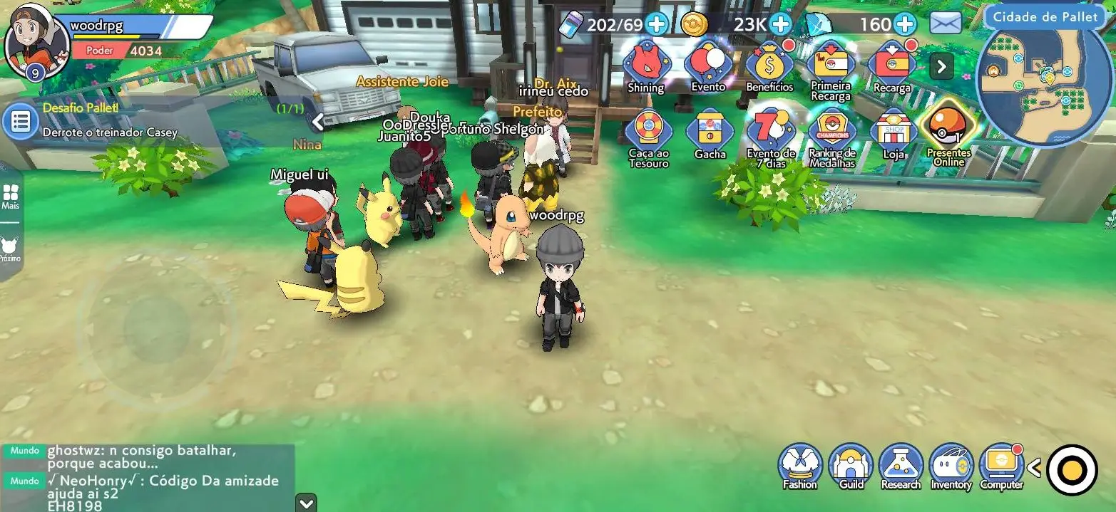 PockeTown: Incrível RPG 3D de Pokémon em inglês para Android