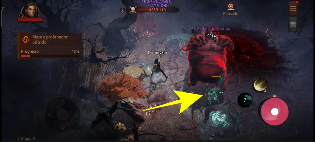 Imagem do jogo Diablo Immortal mostra a classe Tempestário em ação. 