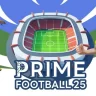 Imagem em desenho animado 3d mostra um estádio de futebol e dois jogadores de futebol, um negro com uma bola e um loiro.